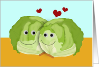 Funny and Romantic Lettuce Pun card