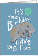 Manatee Birthday card