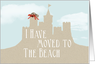 Moved to the Beach Announcement card