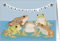 Happy 75th Birthday with Toads card