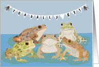 Happy 57th Birthday with Toads card