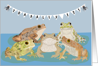 Happy 17th Birthday with Toads card