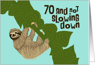 Sloth 70th Birthday card