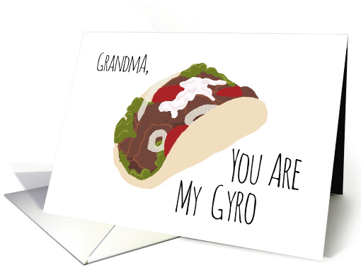 Funny Thank You for Grandma, You are My Gyro (Hero) card (1522126)