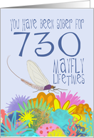 2nd Anniversary of Addiction Recovery, in Mayfly Years card