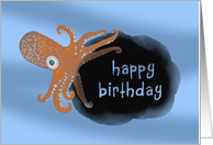 Squid Inking Happy Birthday card