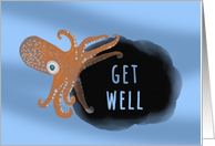 Squid Inking Get Well Message from Group card