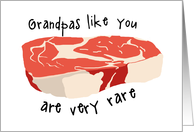 Funny Steak Pun Thank You for Grandpa card