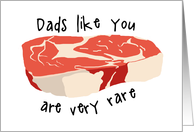 Funny Steak Pun Thank You for Dad card