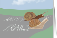 Happy Trails Snail Goodbye card
