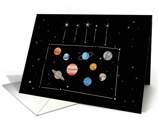 Birthday Cake Constellation Outer Space Birthday card (1563032)