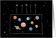 Birthday Cake Constellation Outer Space Birthday card