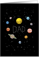 Space, Planets, Stars Thinking of You for Dad card