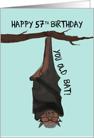 Funny Old Bat 57th Birthday Card for Her card