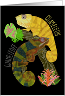 Funny Chameleon Romantic card