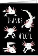 Axolotl Thank You Blank card