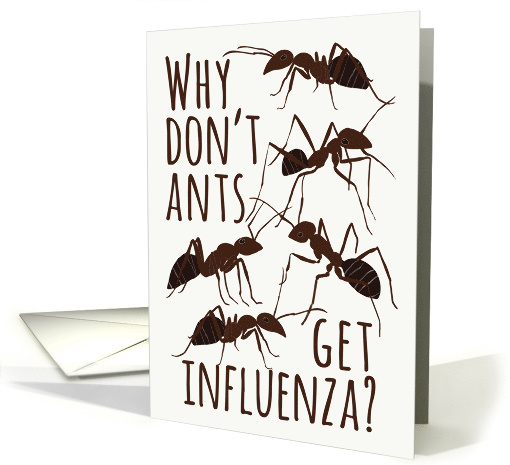 Ant Pun Get Well from the Flu card (1660684)