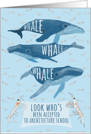 Funny Whale Pun Congratulations on Acceptance to Architecture School card