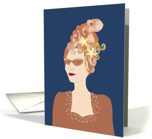 Funny Octopus Thinking about Missing You card (1676096)