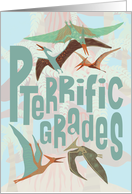 Congratulations for Great Grades Pterodactyl Pun card