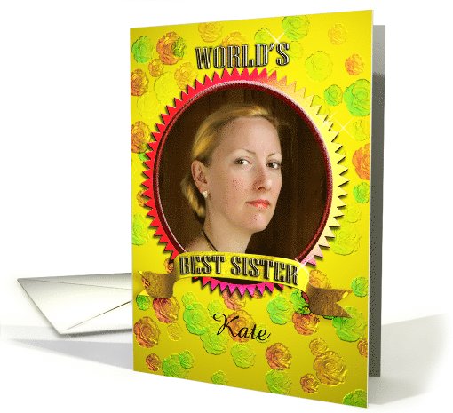 World's best sister card sister's day photo card (1011589)