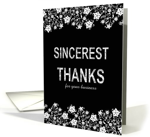 Black and White Thank you Business card (1015495)