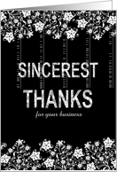 Black and White Thank you Business Card