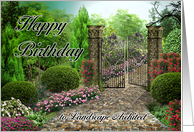 Birthday card for landscape architect card