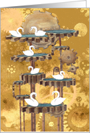 Seven Swans A Swimming, Twelve days of christmas card