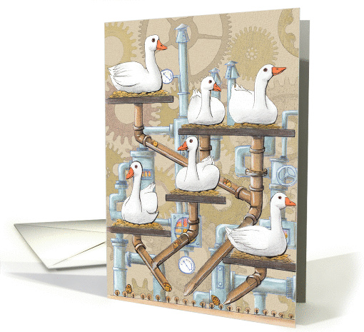 Six Geese Laying, Twelve days of christmas card (983625)