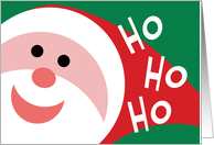 Jolly Santa Face With HO HO HO Lettering card