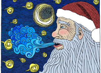 Starry Night Santa