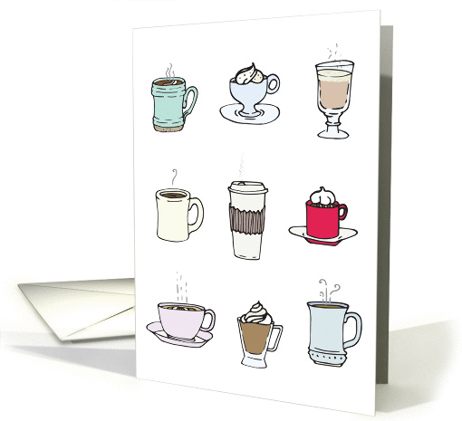 Cozy Coffee Mugs - Cute Holiday card (1457710)