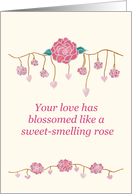 Sweet Smelling Rose Engagement card