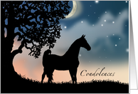 Saddlebred Horse Equine Sympathy Card Vintage Silhouette card