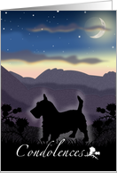 Scottish Terrier Dog Pet Sympathy Vintage Silhouette card