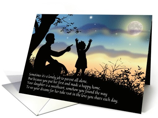 Single Dad with Daughter Mr. Mom Mother's Day Appreciation card