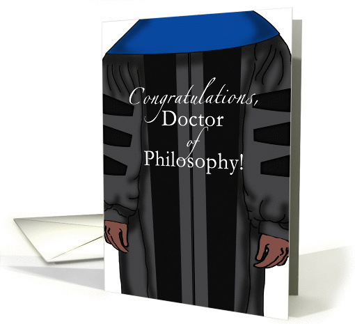 PhD Graduation Congratulations Dark Skin African American card