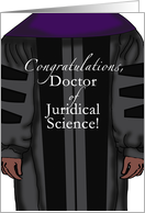 Doctor of Juridical Science Graduation Congratulations Dark Skin card