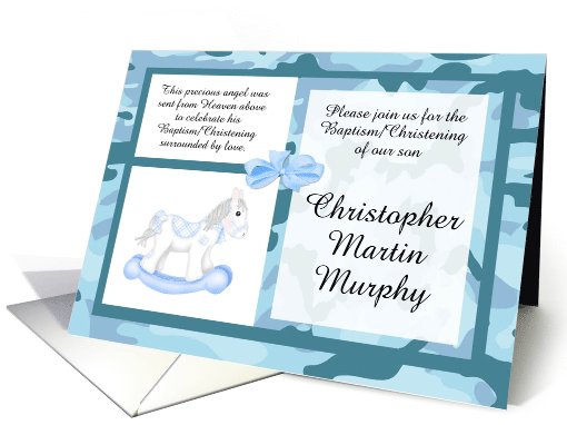 Military Customizable Baptism/Christening Invitation -... (1042461)