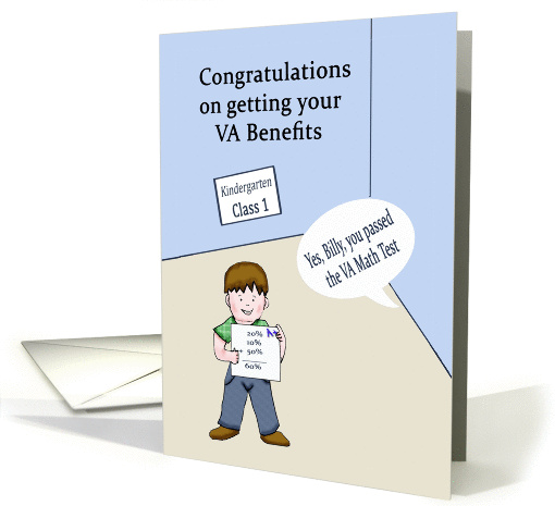 Congratulations on Getting VA Benefits - Humor card (1123206)
