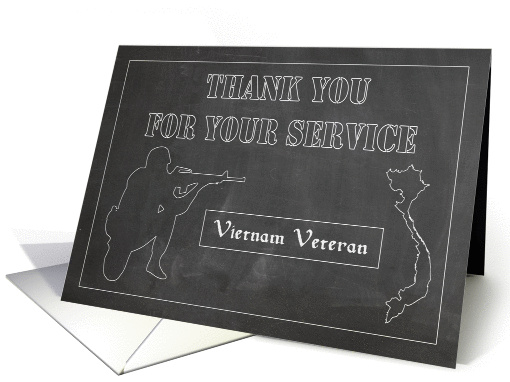 Chalkboard-Art Military Thank You - Vietnam Veteran card (1133144)