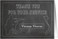 Chalkboard-Art Military Thank You - Vietnam Veteran card