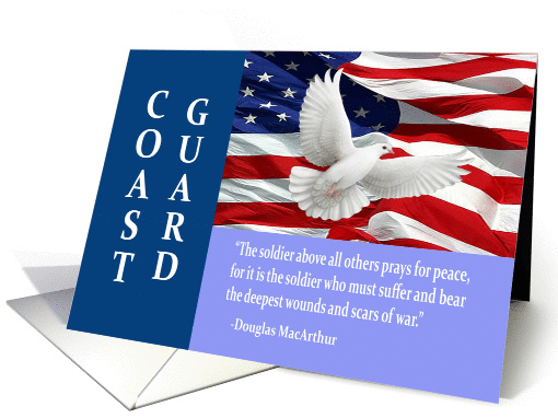 Military Coast Guard Thank You, MacArthur Quote card (992235)