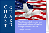 Military Coast Guard Thank You, MacArthur Quote Card