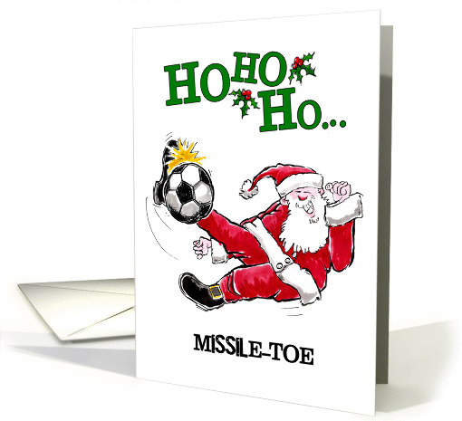Soccer Missile-Toe Christmas card (992991)