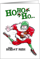 Football Holiday Rush! Christmas card