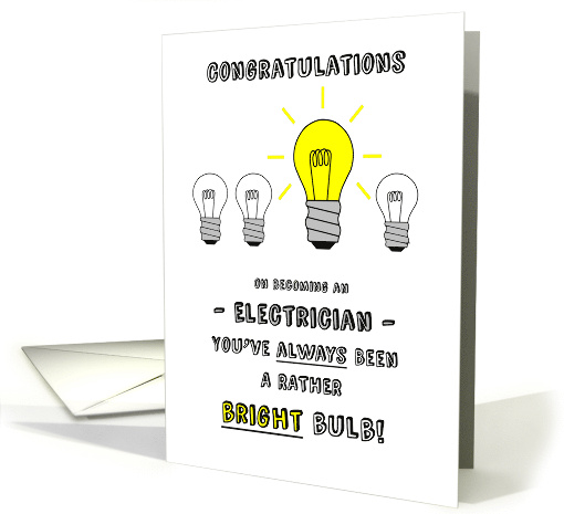 Congratulations on Becoming an Electrician with Bright... (1047243)