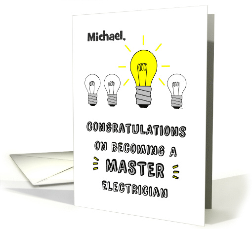 Congratulations on Becoming Master Electrician with... (1050105)