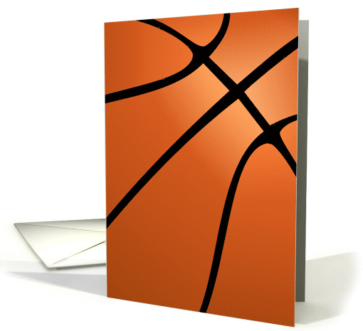 Basketball Close Up as Bold Design with Blank Inside card (1083600)